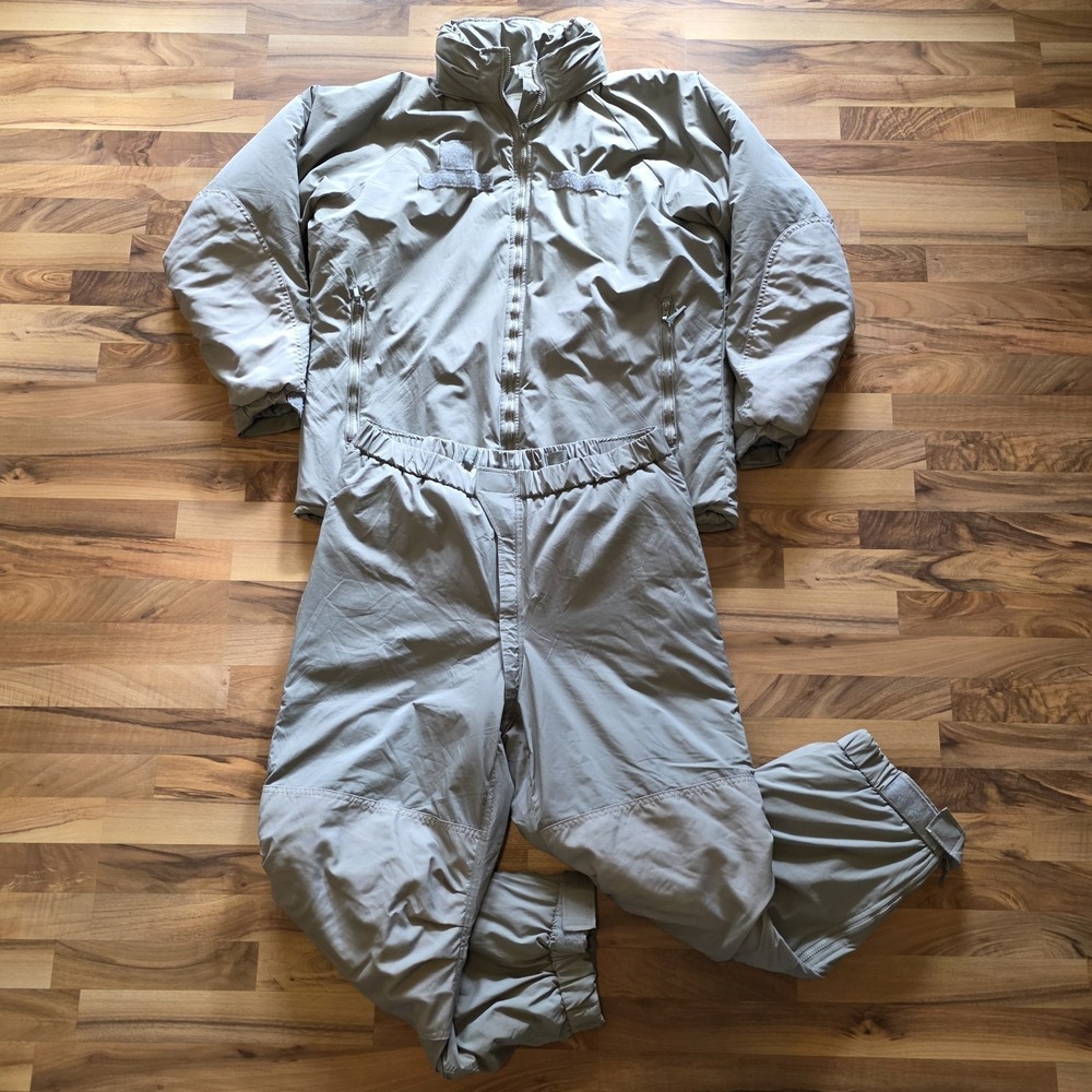 US Army Extreme Cold Weather Parka & Trousers Mens Large Long Gray ECWCS GEN III